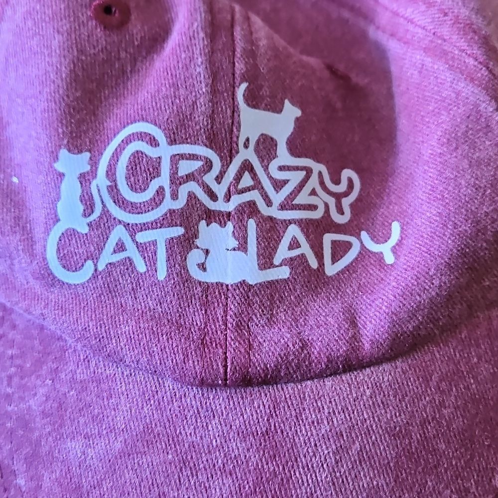 NWOT" Crazy Cat Lady" Baseball Hat - Picture 2 of 3
